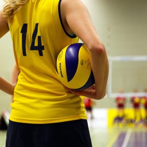 volleyball, ball, player